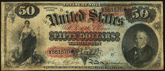 1869 $50 Legal Tender Value - How much is 1869 $50 Bill Worth ...