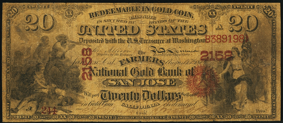 1874 $20 National Gold Note Value - How much is 1874 $20 Bill Worth ...