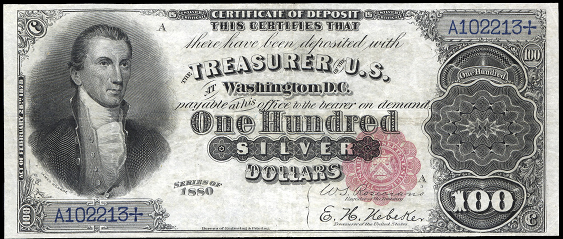 1880 $100 Silver Certificate Value - How much is 1880 $100 Bill Worth ...